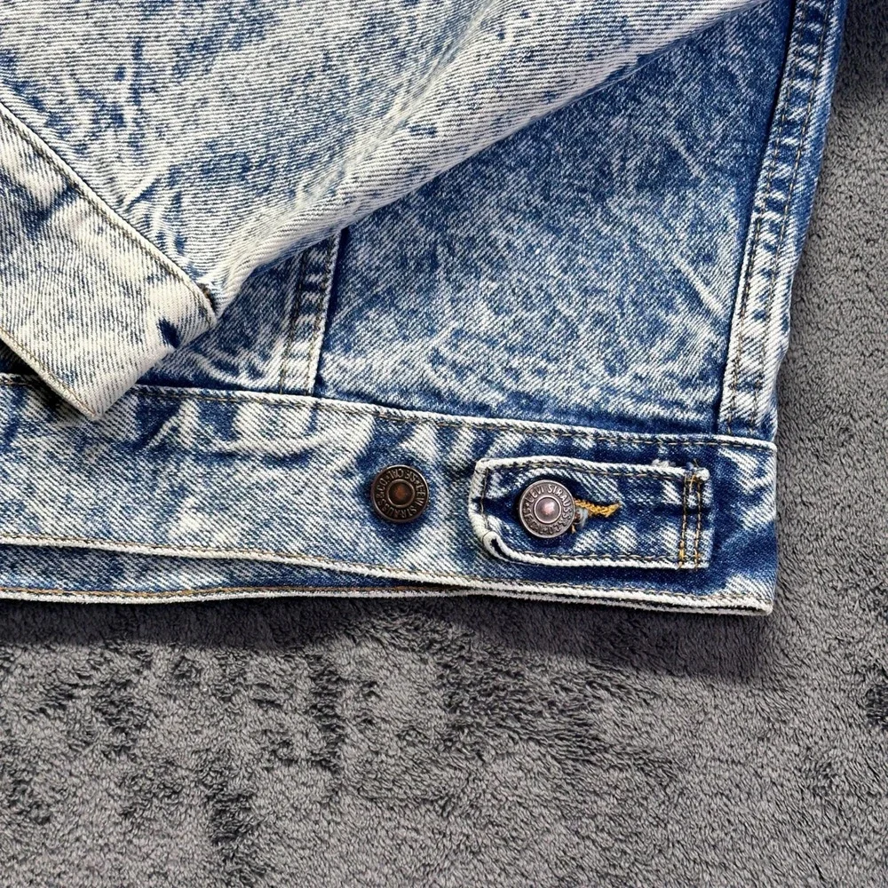Vintage 80s Levis Type 3 Jacket 70507 0229 Mens Large Acid Wash USA Made Trucker